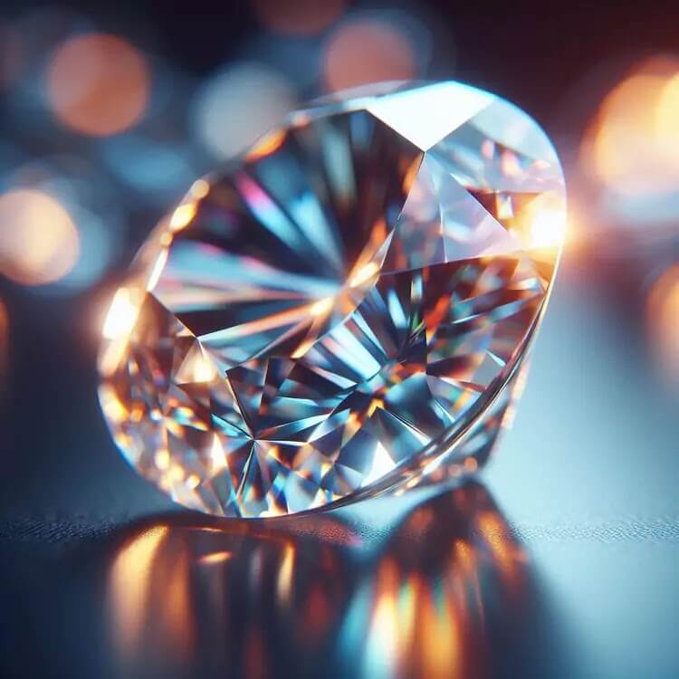 Uma linda pedra de diamante brilhante