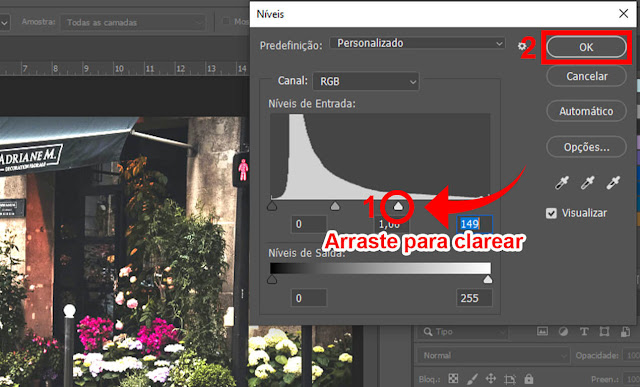 Clareando a foto no Photoshop