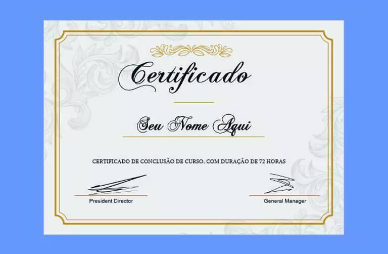 Papel para imprimir certificado em casa