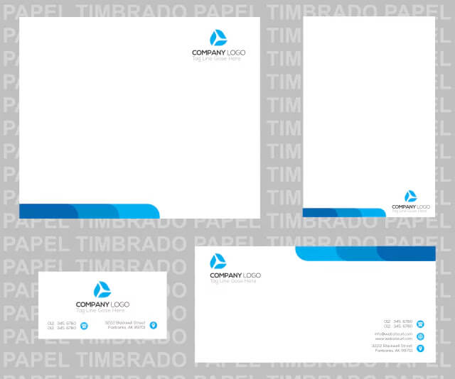 Papel Timbrado personalizado com a marca da empresa